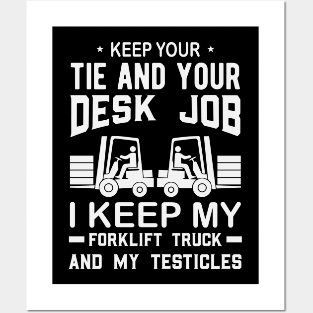 Funny Forklift Driver Saying Warehouse Wall Art by Visual Vibes